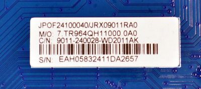 MAIN ORIGINAL PARA TV JVC 4K UHD HDR ROKU TV / NUMERO DE PARTE 9011-240028-WD2011AK / CVR964_QH / 7.TR964QH11000.0A0 / JRX09011RA0 / 24B2202155 / DISPLAY CV500U5-T01 REV:01 / MODELO SI50URF - Imagen 3