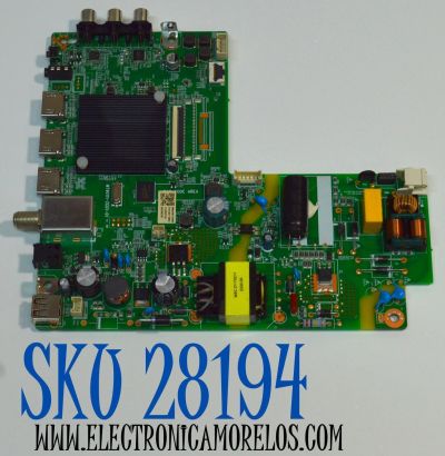 MAIN FUENTE COMBO ORIGINAL PARA TV ONN ROKU HD / NUMERO DE PARTE 515C90111M60 / MT90111-ZC01-01 / M60/4491-00660 / 2130005150 / M23092-MT / PANEL V320BJ9-Q01 / DISPLAY V320BJ9-Q01 REV.C1 / MODELO 100012589 32"