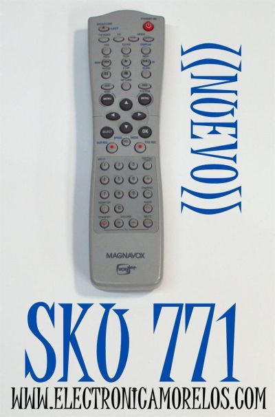 CONTROL REMOTO ORIGINAL NUEVO MAGNAVOX / NUMERO DE PARTE N9411UD / NA50AUD / NA463 / U344 / U345 / 0VM203027 / OVM203027 / MODELOS M7520H / CR674CAT21 / VR674C / MR674CAT / SB5520 / MDV530SL / COMPATIBLE CON TELEVISORES Y REPRODUCTORES DVD/VCR MAGNAVOX