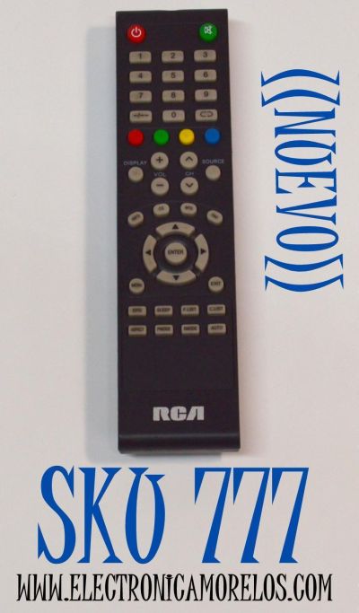 CONTROL REMOTO ORIGINAL NUEVO PARA TV RCA / NUMERO DE PARTE YS-51A-2 / YS-514-2 / R0032REM / FB04REM / 21FSS244REM / WS-1288-2 / CRC707 / RCRN03BE / MODELO RTU5540-C / RLDED4016A-C
