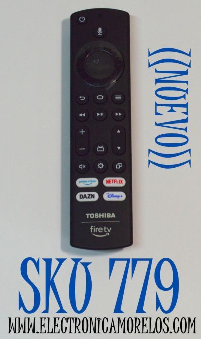 CONTROL REMOTO ORIGINAL NUEVO PARA TV TOSHIBA FIRE TV / CON COMANDO DE VOZ / NUMERO DE PARTE CT-95034 / 23608-YKF470 / CT-RC1US-21 / PUW-2K19-YKF470 / CT-95018 / CT-RC1US-19 / MODELO 32LF221U21 / 43LF621U21