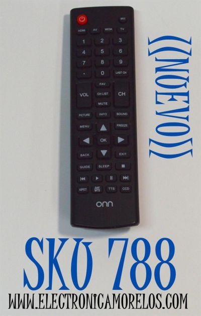 CONTROL REMOTO ORIGINAL NUEVO PARA TV ONN / NUMERO DE PARTE MDT36T0538 / SNTV000279-DMG / TY48-1913-002865 / 398GR12BEEMN0001KY / MODELO ONC50UB18C05 / ONA55UB19E06 / ONA65UB19E07 / ONA24HB19E02 / ONA43UB19E04 / 100002460 43" / 100002461 50"