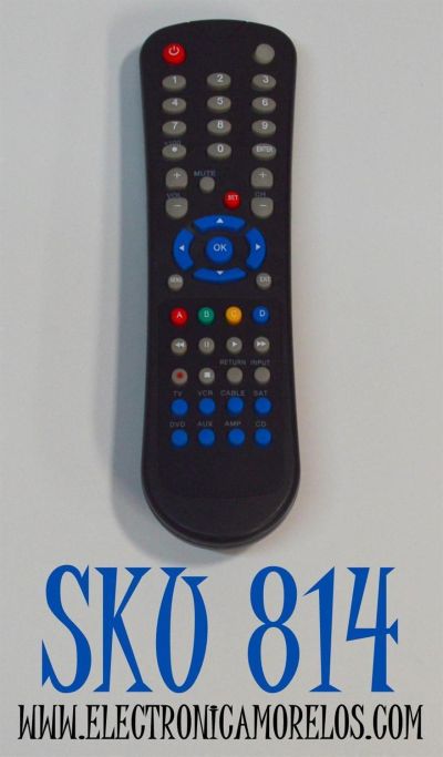 CONTROL REMOTO ORIGINAL MOMENTUM BRADS PARA TV / REPRODUTORES DVD/BLU-RAY / VCR / RECEPTORES CABLE/SATELITE / AUX / AMP / CD / NUMERO DE PARTE 60-689199