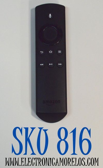 CONTROL REMOTO ORIGINAL AMAZON POR VOZ ALEXA PARA DISPOSITIVOS AMAZON FIRE TV / COMANDO DE VOZ / NUMERO DE PARTE DR49WK / 2ADU9-3876 / PE59CV / DV83YW / L5B83G / L5B83H / K7Q3MT / H69A73 / PUEDE CONTROLAR LA REPRODUCCION EN UN FIRE TV STICK / FIRE TV BOX