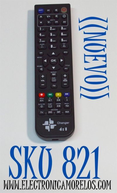 CONTROL REMOTO ORIGINAL NUEVO CHANGER OFTTEC TITLE 4:1 / NUMERO DE PARTE LM-1096 / HOB918 / RM-260 / PUEDE CONTROLAR HASTA 4 DISPOSITIVOS DIFERENTES DE AUDIO/VIDEO COMO TELEVISORES / REPRODUCTORES DVD / RECEPTORES SATELITE / EQUIPOS AUXILIARES