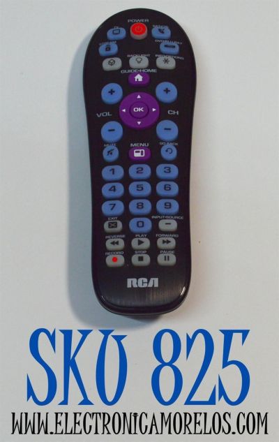 CONTROL REMOTO ORIGINAL RCA / PUEDE CONTROLAR HASTA 4 DISPOSITIVOS DIFERENTES COMO TELEVISORES / REPRODUCTORES DVD/BLU-RAY / DECODIFICADORES DE CABLE/SATELITE / REPRODUCTORES DE STREAMING / NUMERO DE PARTE RCR414BHE / R26211 / 5X18CX / RC36K / 3X49CX
