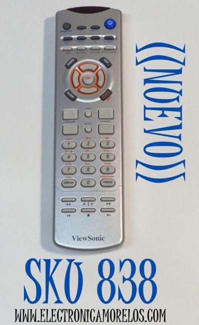 CONTROL REMOTO ORIGINAL NUEVO PARA TV VIEWSONIC / NUMERO DE PARTE MMS08089043 / N2000 / N2700W / RC353593821/01 / M-MS-0808-9043 / COMPATIBLE CON MONITORES / PROYECTORES - Imagen 1
