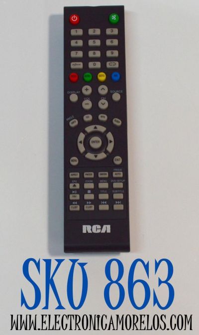 CONTROL REMOTO ORIGINAL RCA PARA CONTROLAR MULTIPLES DISPOSITIVOS COMO TELEVISORES / REPRODUCTORES DVD / VCR / RECEPTOR DE SATELITE / DECODIFICADOR DE CABLE / NUMERO DE PARTE YS-514-2 / YS-51A-2 / 21FSS244REM / MODELO RCR504BE / RCR504BZ