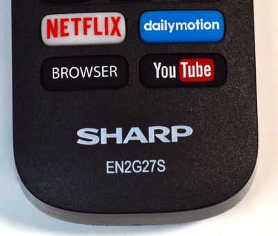 CONTROL REMOTO ORIGINAL PARA SMART TV SHARP / NUMERO DE PARTE  EN2G27S / YKQR2A / EN2A27S / EN2A27ST / EN2027S / MODELO LN-75N8000 / LC-40N5000 / LC50N6000 / LC-55N7000 / LC-43N6100 / LC-55N620CU / COMPATIBLE CON ALGUNOS MODELOS DE LA MARCA HISENSE - Imagen 2