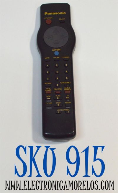 CONTROL REMOTO ORIGINAL PANASONIC PARA TV/VCR/CABLE / NUMERO DE PARTE EUR501220 / UR50EC1098 / EUR501200 / MODELO CT-27SF21 / CT-31S61