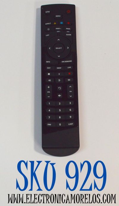 CONTROL REMOTO ORIGINAL PARA DVR COMPATIBLE CON LOS DECODIFICADORES DE CABLE ALTICE / OPTIMUM / CABLEVISION / NUMERO DE PARTE T4HU1701 / T4HU1701/46K / SF426 / URC-2464B00 / URC-2464BC0-R / T4HIU2101/47K / T4HU1616/47K - Imagen 1