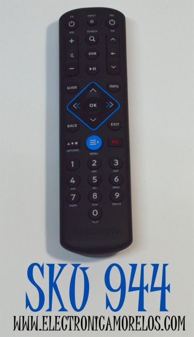 CONTROL REMOTO ORIGINAL SPECTRUM / NUMERO DE PARTE SR-002-R / URC1160 / MG3-R31160B / SR-002-C / SR-002-U / COMPATIBLE CON DECODIFICADORES DE CABLE TIME WARNER / BRIGHTHOUSE / CHARTER / SE PUEDE PROGRAMAR PARA FUNCIONES BASICAS DE TV / BARRAS DE SONIDO