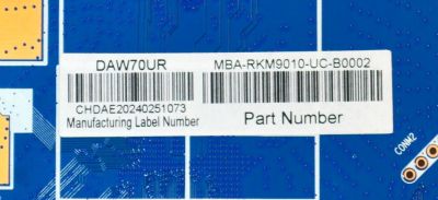 MAIN ORIGINAL NUEVA PARA TV DAEWOO 4K UHD HDR ROKU TV / NUMERO DE PARTE JUC7.820.00293822 / RK.M9010-UC / MBA-RKM9010-UC-B0002 / 18134210034 / 2E08922C0 / MODELO DAW70UR - Imagen 3