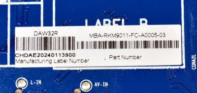 MAIN FUENTE COMBO ORIGINAL NUEVA PARA TV DAEWOO ROKU TV / NUMERO DE PARTE MB-M9011-P-CL-0001 / MBA-RKM9011-FC-A0005-03 / 18134210034 / 2E08815A0 / MODELO DAW32R - Imagen 4