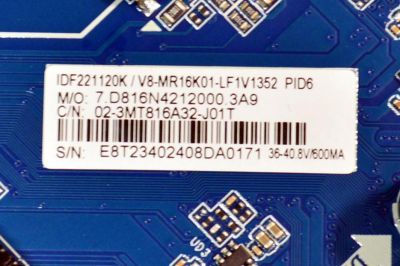 MAIN FUENTE COMBO ORIGINAL NUEVA PARA TV JVC HD ROKU TV / NUMERO DE PARTE 02-3MT816A32-J01T / CV816-N42 / V8-MR16K01-LF1V1352 / 7.D816N4212000.3A9 / MODELO SI32RF - Imagen 4