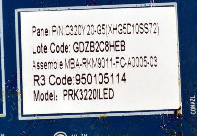 MAIN FUENTE COMBO ORIGINAL NUEVA PARA TV POLAROID HD ROKU TV / NUMERO DE PARTE MB-M9011-P-CL-0001 / MBA-RKM9011-FC-A0005-03 / 950105114 / 10001054669 / PANEL C320Y20-G5 / MODELO PRK3220ILED - Imagen 5