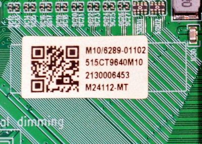 MAIN ORIGINAL PARA TV ONN 4K UHD HDR ROKU TV / NUMERO DE PARTE 515CT9640M10 / AMT9640-ZC01-01 / M10/6289-01102 / 2130006453 / M24112-MT / PANEL V430DJ1-Q01 D2 / DISPLAY V430DJ1-Q01 REV.D2 / MODELO 100012584 43" - Imagen 3