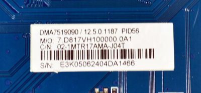 MAIN ORIGINAL PARA TV PHILIPS 4K UHD HDR ROKU TV / NUMERO DE PARTE 02-1MTR17AMA-J04T / CV817-VH / 7.D817VH100000.0A1 / DMA7519090 / PANEL LVU550CSDX E0987 / MODELO 55PUL6673/F7 - Imagen 2