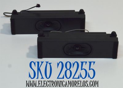 KIT DE BOCINAS ORIGINAL PARA TV TCL 2 PIEZAS / NUMERO DE PARTE 12302-500105 / B4618045-E1-X1-V0H / SZKLS / MODELO 50S446