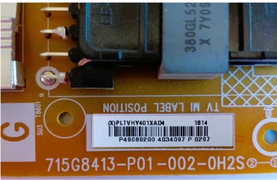 FUENTE ORIGINAL PARA TV SONY BRAVIA 4K UHD HDR / NUMERO DE PARTE PLTVHY401XAD4 / 715G8413-P01-002--0H2S / PANEL TPT490U2-QUB8A.K REV:S89P0F / DISPLAY :HV490QUB-N8A MARCA DE PANEL: ROHS / MARCA SONY / MODELO KD49X720F - Imagen 2