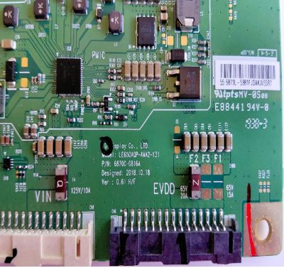 T-CON ORIGINAL SONY / NUMERO DE PARTE:6871L-5981F / LE650AQP-AMA2-Y31/ 6870C-0816A/  55 6871L-5981FJDAKJV3387 /E88441 / PANEL LE550AQP (AM)(A2) / MODELO XBR-55A80G - Imagen 2