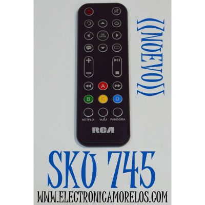 CONTROL REMOTO ORIGINAL NUEVO RCA / NUMERO DE PARTE  RCA 679-4981 / CUENTA CON ACCESO DIRECTO APLICACIONES DE STREAMING NETFLIX / VUDU / PANDORA / COMPATIBLE REPRODUCTOR MULTIMEDIA RCADSB776W / DSB772WE