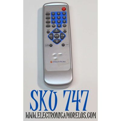 CONTROL REMOTO ORIGINAL PARA TV PROTRON / NUMERO DE PARTE 886-00188 / 886-00188-00000 / COMPATIBLE PARA TELEVISORES LCD / MODELO PLTV-26M / PLTV-27M / PLTV-32M / PLTV20