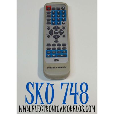 CONTROL REMOTO ORIGINAL PARA REPRODUCTORES DVD PROTRON / NUMERO DE PARTE PRTR003 / MODELO PD-DVR100 / PDV-288 / PD-007 / PD800 / PD1100 / DP200