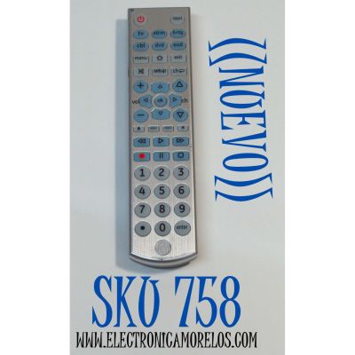 CONTROL REMOTO UNIVERSAL ORIGINAL NUEVO GE /NUMERO DE PARTE SRC-4516 /33712 6177 CL5 / 33712 6177 CL6/6177 33712-CL4 /PUEDE CONTROLAR HASTA 6 DISPOSITIVOS DE DIFERENTES MARCAS INCLUYENDO TELEVISORES/ REPRODUCTORES B-RAY/DVD /RECEPTORES DE CABLE Y AUDIO 