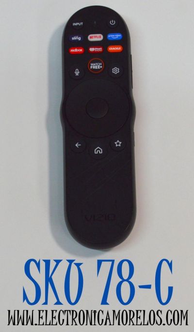 CONTROL REMOTO ORIGINAL PARA TV VIZIO / COMANDO DE VOZ / NUMERO DE PARTE XRT270 / 24VQK-XRT270 / 00111200159 / A03B01605FC7 / XRT270R / MODELO VQP65C-84 / VQP75-84 / M65Q6-L4 / V4K43M-0804
