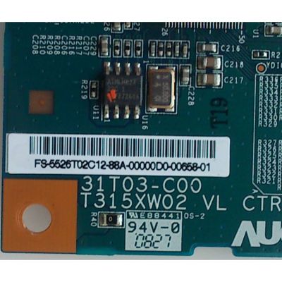 T-CON PARA TV SANYO / NUMERO DE PARTE 55.26T02.C12 / 5526T02C12 / 31T03-C00 / T315XW02 VL CTRL BD / PANEL T260XW02 V.M / MODELOS DP26648 P26648-02 / 26PFL3403/85 / KDL-26NL140 / KDL-26M4000 - Imagen 2