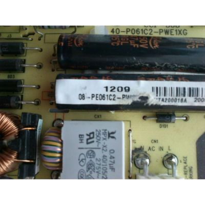 FUENTE DE PODER / PANASONIC 08-PE061C2-PW200AA / 40-P061C2-PWE1XG / PE061C2 / MODELO LE32HDF3300 - Imagen 2