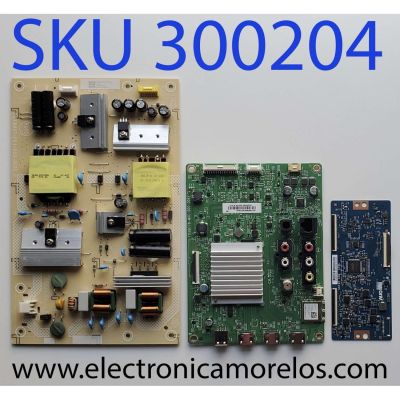 KIT DE TARJETAS PARA TV VIZIO / MAIN (X)XLCB02K036 / 715GB778-M0C-B00-004Y / FUENTE (X)ADTVK1811ABL / 715GB897-P01-000-003S / T-CON 5555T45C07 / T550QVN10.0 / MODELO M55Q6-J01