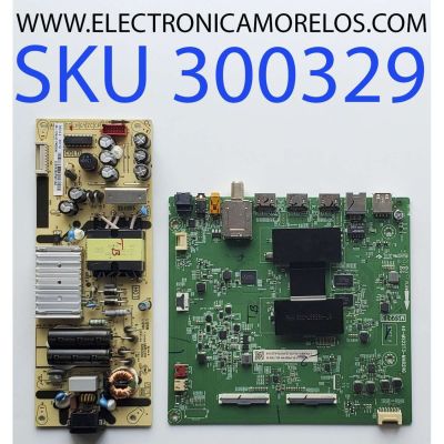 KIT DE TARJETAS PARA TV TCL / MAIN 08-MS22T09-MA200AA / 40-MS22T3-MAB2HG / 08-MS22T09-MA300AA / V8-ST22K01-LF / FUENTE 08-L12NLA2-PW200AA / L12NW / PANEL LVU430NDEL / MODELO 43S431
