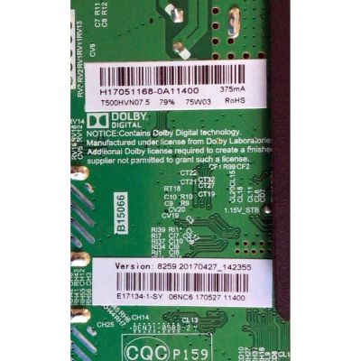 KIT DE TARJETAS PARA TV ELEMENT / NUMERO DE PARTE MAIN FUENTE H17051168 / TP.MS3393.PB801 / NUMERO DE PARTE T-CON 5550T15C07 / 55.50T15.C07 / T500HVN07.5 / PANEL T500-V35-DLED / MODELO ELFW5017 - Imagen 4