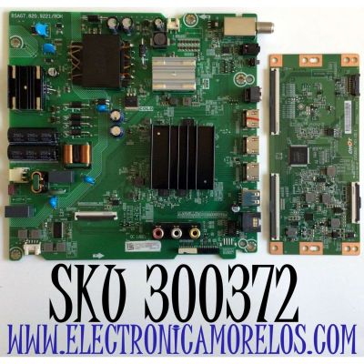 KIT DE TARJETAS PARA TV HISENSE·ROKU TV 4K SMART TV / NUMERO DE PARTE MAIN 263340 / RSAG7.820.9221/ROH / HU58A6109FUWR / 263341 / T-CON CV580U1-T01-CB-1 / E3CCBB5800010 / E88441 / PANEL HD580X1U91-L1/S0/CKD3A/ROH/1 / MODELO 58R6E3 / 58R6E3 58A6109FUWR