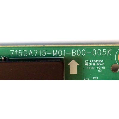 KIT DE TARJETAS PARA TV INSIGNIA  / MAIN XKCB02K001 / 715GA715-M01-B00-005K / 715GA715-M01-B00-005G / T-CON / 5543T10C03 / FUENTE PLTVJQ351XXF6 / 715G9507-P01-002-003S / PANEL TPT430U3-QVN03.U REV:S0B1Y / DISPLAY T430QVN03.0 / MODELO NS-43DF710NA21 - Imagen 2