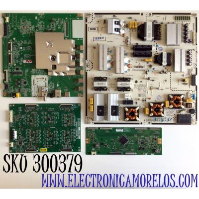 KIT DE TARJETAS PARA TV LG NANOCELL 4K·UHD·HDR / NUMERO MAIN EBT66457001 / EAX68990205 / T-CON 6871L-6102A / 6870C-0834A / DRIVER EBR89830601 / EPLH90WA1A / JAC04-0245A-P1 / FUENTE EAY65169951 / B12J059951 / LGP86M-19SP / MODELO 86NANO90UNA.BUSWLJR