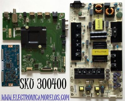 KIT DE TARJETAS PARA TV HISENSE·ROKU 4K·UHD·HDR / MAIN 233010 / RSAG7.820.8252/ROH / 233007 / FUENTE 232436 / RSAG7.820.7911/ROH / HLL-5465 / T-CON 55.65T50.C13 / 5565T50C13 / PANEL HD650S1U51-L2\S0\GM\ROH / DISPLAY T650QVN06.3 / MODELO 65R6070E 65A6100