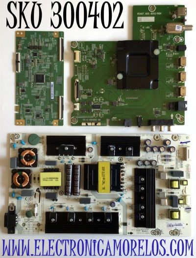 KIT DE TARJETAS PARA TV HISENSE·ROKU TV / MAIN 242999 / RSAG7.820.8252/ROH / 235929 / HU65A6100UWR / FUENTE 235738 / RSAG7.820.7911/ROH / HLL-5465WC / T-CON 44-9771460O / 47-6021218 / HV650QUBF90 / PANEL HD650S1U71\S1\GM\ROH / MODELO 65R6E HU65A6100UWR