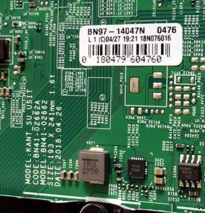 KIT DE TARJETAS PARA TV SAMSUNG 4K UHD SMART TV / NUMERO DE PARTE MAIN BN94-13802J / BN41-02662A / BN97-14047N / DISPLAY BN96-47754A  / FUENTE BN44-00874C / BN4400874C / L75E6NR_NHS / PANEL CY-NN075HGLV5H / MODELO UN75NU6900 / UN75NU6900FXZA FA03 - Imagen 3
