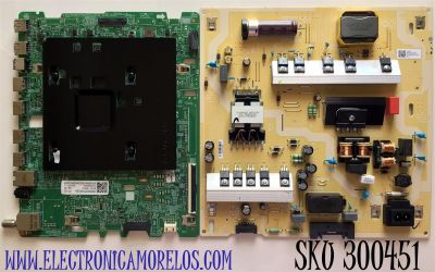 KIT DE TARJETAS PARA TV SAMSUNG MAIN BN94-15822D / BN41-02749A / BN97-18104A / FUENTE BN44-01062A / L55E8_TSM / BN4401062A/ PANEL CY-RT055FGAV4H / MODELO QN55Q7DTAFXZA AB04
