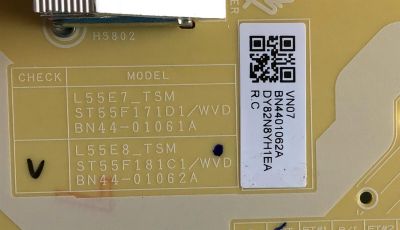 KIT DE TARJETAS PARA TV SAMSUNG MAIN BN94-15822D / BN41-02749A / BN97-18104A / FUENTE BN44-01062A / L55E8_TSM / BN4401062A/ PANEL CY-RT055FGAV4H / MODELO QN55Q7DTAFXZA AB04 - Imagen 3