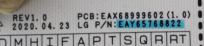KIT DE TARJETAS PARA TV LG / MAIN EBT66642903 / EAX69789001(1.0) / FUENTE EAY65768822 / EAX68999602(1.0) / T-CON 6871L-6309A / 6870C-0852B / PANEL LE650AQD (EP)(A2) / MODELO OLED65C1PUB.DUSQLJR - Imagen 4