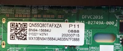 KIT DE TARJETAS PARA TV SAMSUNG QLED / MAIN BN94-15684U / BN41-02749A / BN97-16592C / LED DRIVER BN44-01046B / L558NC_THS / BN4401046B / FUENTE BN44-01051A / L55S8NA_THS / BN4401051A / PANEL CY-TT055FMLV4H / DISPLAY LSF550FF14 / MODELO QN55Q80TAFXZA FA03 - Imagen 2