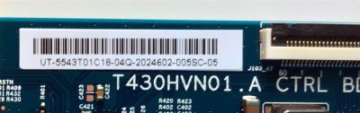 KIT DE TARJETAS PARA TV VIZIO MAIN FUENTE 60103-00626 / TP.MT5581.PB756 / T-CON 5543T01C18 / T430HVN01.A / PANEL BOEI430WU1 / MODELO D43FX-F4 LBVAVNLW - Imagen 3