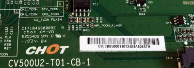 KIT DE TARJETAS PARA TV PHILIPS / NUMERO DE PARTE MAIN SVS586TA34-MA200CK / T.MS6586.U782 / 1MS586C2ISA / V8-MS86MNA-LF1V217 / T-CON CV500U2-T01-CB-1 / E3CCBB50001 / FUENTE 81-PBE055-H4C13A / SHG6004C-101H / PANEL LVU500CHDX / MODELO 50PFL5504/F8 - Imagen 4
