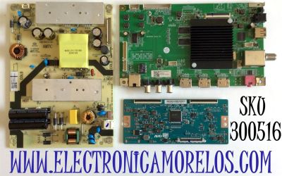 KIT DE TARJETAS PARA ONN·ROKU TV (43) / MAIN MS16010-ZC01-01 / 2E01413C0 / T-CON 55.43T10.C02 / 5543T10C02 / 55T32-C0F / FUENTE TV3903-ZC02-01 / E021M413-G2 / E021M413-E3 / E021M487-A2 / E021M413-E4 / PANEL LC430EGQ-SMM3 / T430QVN03.0 / MODELO 100012584