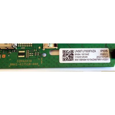 KIT DE TARJETAS PARA TV SAMSUNG 4K UHD SMART TV / NUMERO DE PARTE MAIN BN94-16104Z / BN41-02751B / BN97-18088A / BN96-52702A / FUENTE BN44-01054C / BN4401054C  / PANEL CY-BT058HGCV1H / DISPLAY PT580GT03-1 / MODELO UN58TU7000 / UN58TU7000FXZA XA03 - Imagen 2