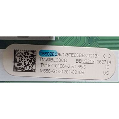 KIT DE TARJETAS PARA TV VIZIO / MAIN 265026 / T.MT5597.U768 / 262714 / 3TE65BBV0213 / FUENTE 60101-03733 / PW.240W1.671 / 4300077262 / T-CON 44-9771601O / 47_6021332 / DISPLAY HV650QUB-F70 / MODELO M656-G4 - Imagen 3